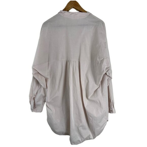 Gai + Lisva Annie shirt Pink Oversized Tunic Organic Cotton Lagenlook Size 40 - Picture 4 of 12